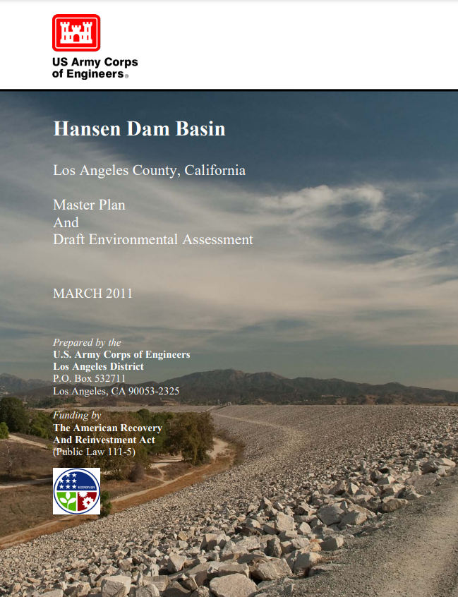 Cover of Hansen Dam Basin Master Plan, 2011
